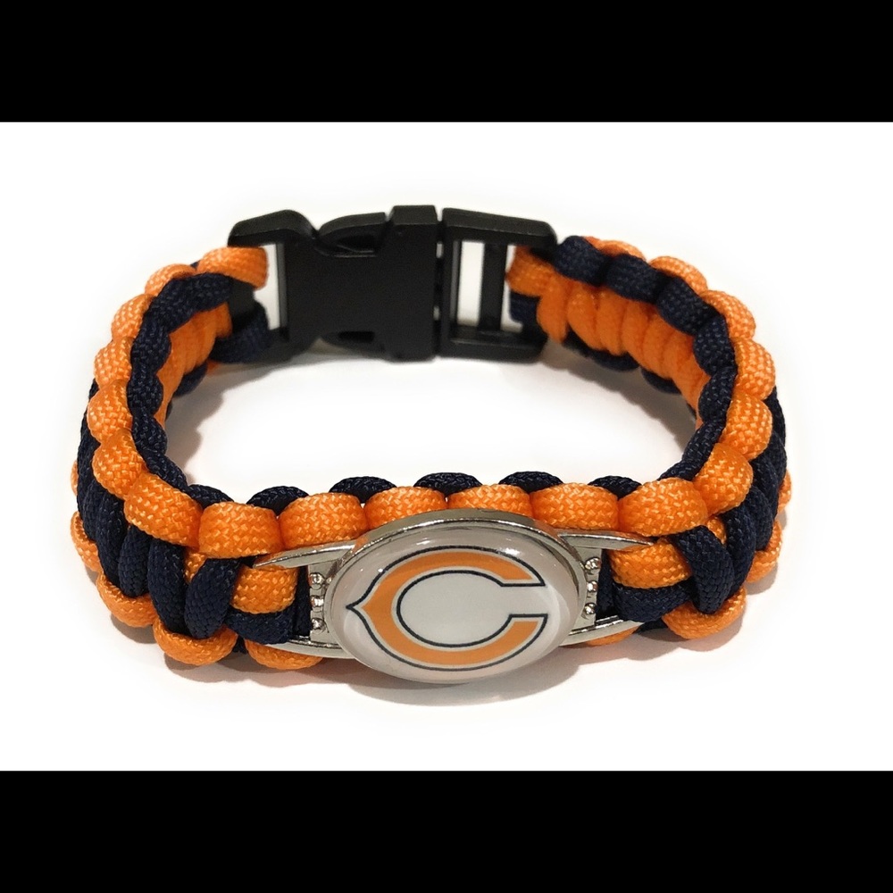 Chicago Bears paracord or leather bracelet